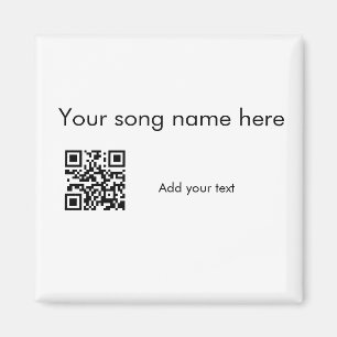 Aimant Ajoutez le nom de votre chanson ici code q r ajout