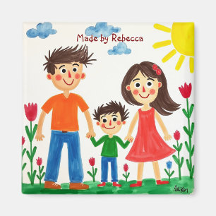 Aimant Ajoutez l'oeuvre de votre enfant à cette Mug de ca