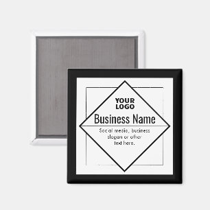 Aimant Ajoutez votre modèle personnalisable de logo