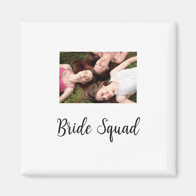 Aimant Ajoutez votre nom photo bridesmaid squad marié par (Devant)