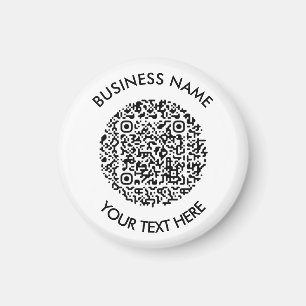 Aimant Ajoutez votre propre balayage QR de code rond Mini