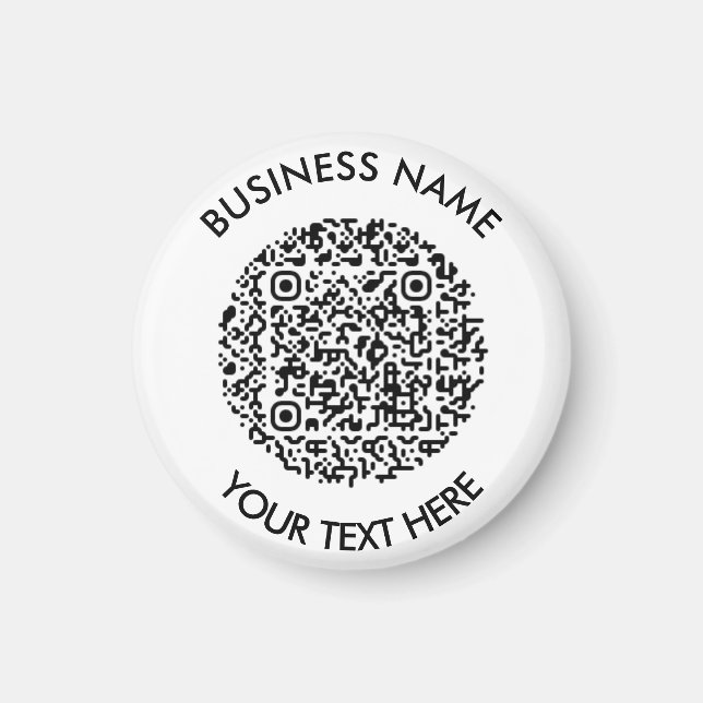 Aimant Ajoutez votre propre balayage QR de code rond Mini (Devant)