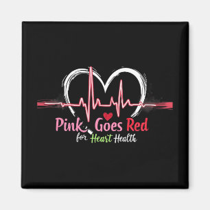 Aimant Aka Pink devient rouge Coeur Santé Costume de sens