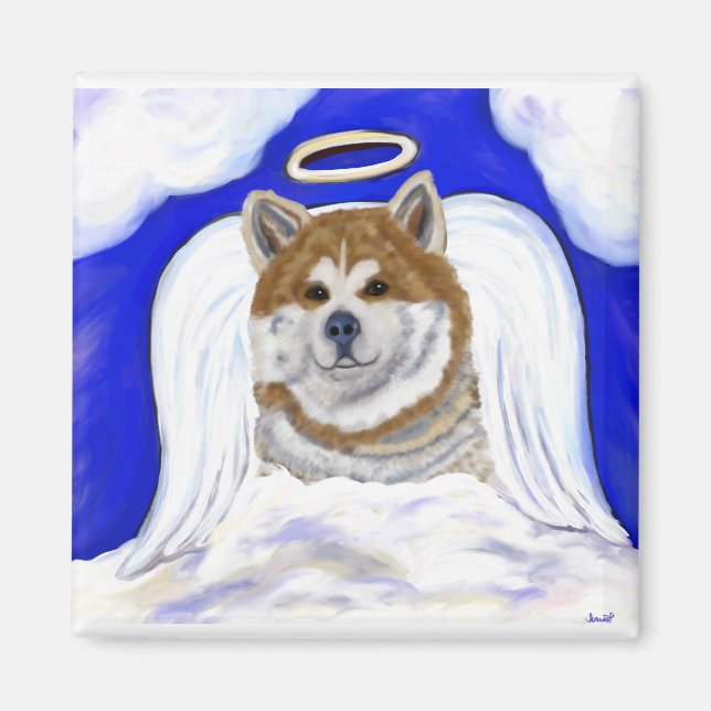Aimant Akita Angel (Devant)