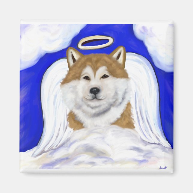 Aimant Akita Angel (Devant)