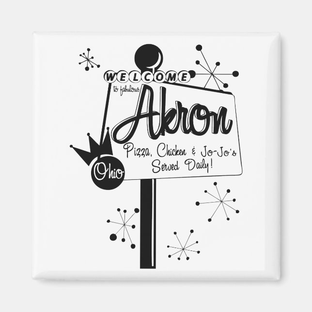 Aimant Akron Jojo et poulet (Devant)