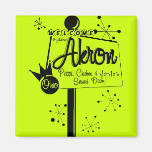 Aimant Akron Jojo et poulet