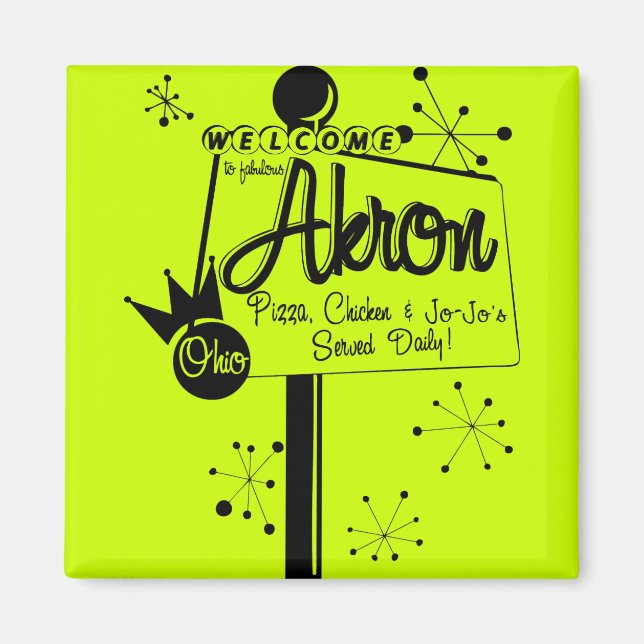 Aimant Akron Jojo et poulet (Devant)