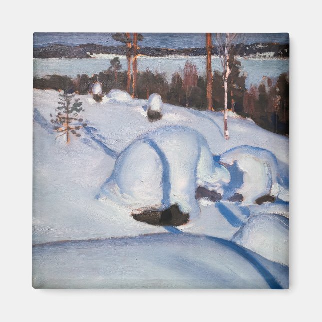 Aimant Akseli Gallen-Kallela - Paysage hivernal #1 (Devant)
