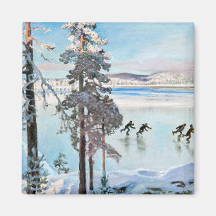 Aimant Akseli Gallen-Kallela - Skaters near Kalela Shore