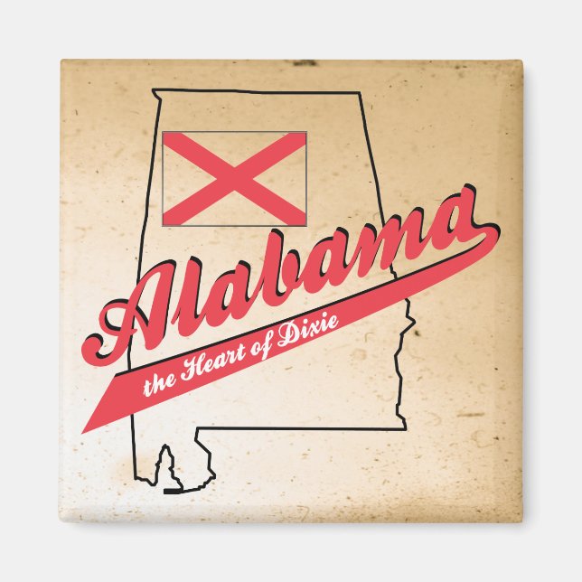 Aimant Alabama Heart of Dixie (Devant)