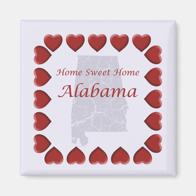 Aimant Alabama Home Sweet Home (Devant)