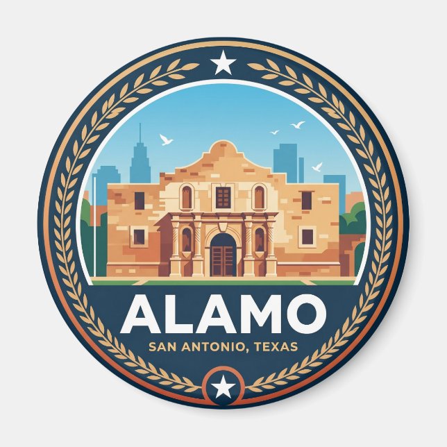 Aimant Alamo États-Unis (Devant)