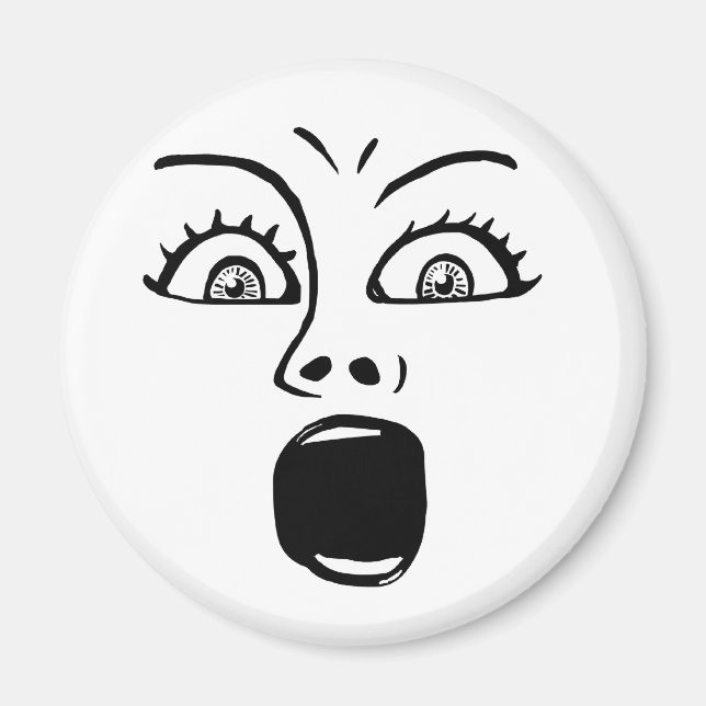 Aimant ALARMÉ ! -Blanc (Devant)