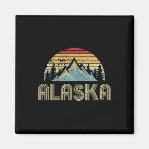 Aimant Alaska Tee - Montagnes Rétro Vintage Nature Randon