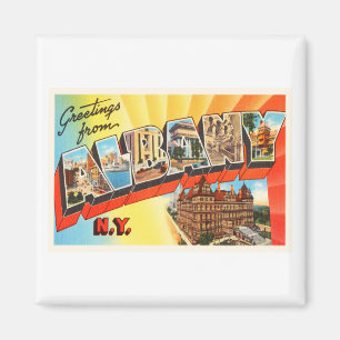 Aimant Albany New York NY Vieux souvenir Vintage voyage