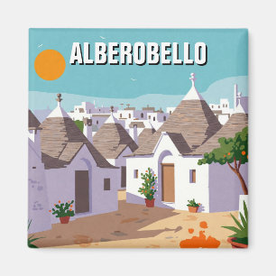 Aimant Alberobello Italie Trulli maisons Travel abstrait