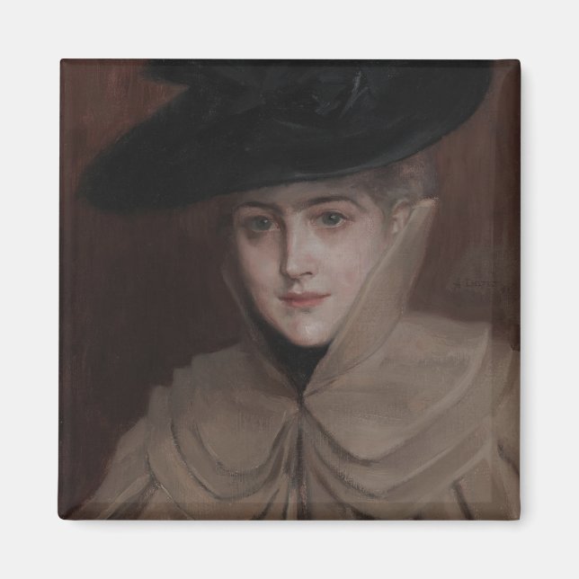 Aimant Albert Edelfeel - Portrait d'une jeune femme (Devant)