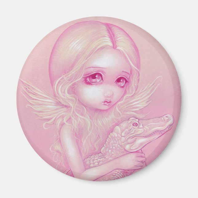 Aimant "Albino Alligator Angel" (Devant)