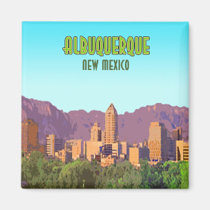 Aimant Albuquerque Nouveau-Mexique Vintage