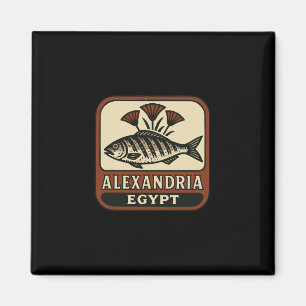 Aimant Alexandrie Egypte Souvenir Poisson Égyptien Et Voy