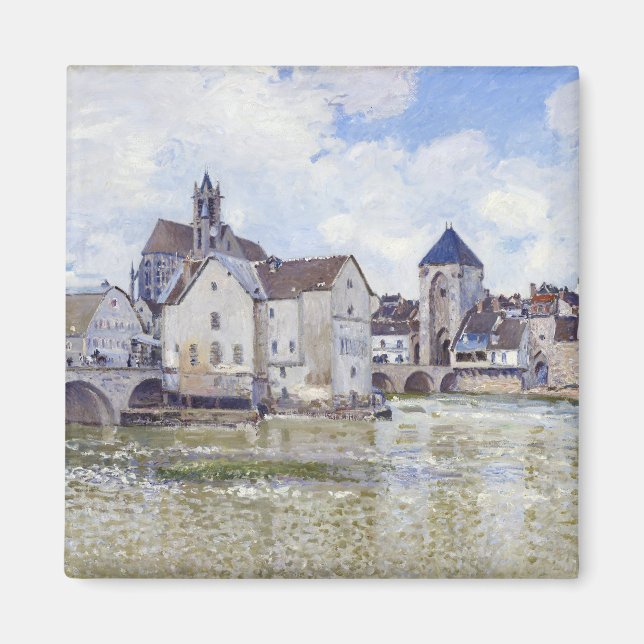 Aimant Alfred Sisley Bâtiments et ponts avec l'eau (Devant)