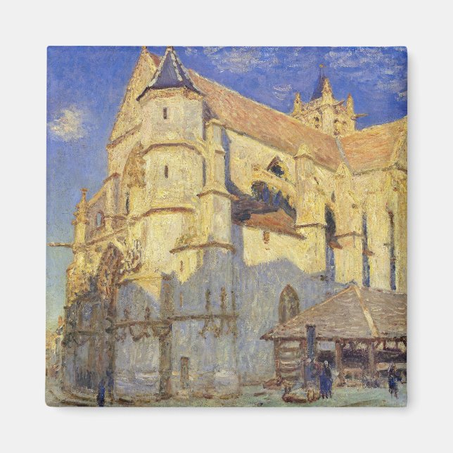 Aimant Alfred Sisley | Église à Moret, Temps gelé (Devant)