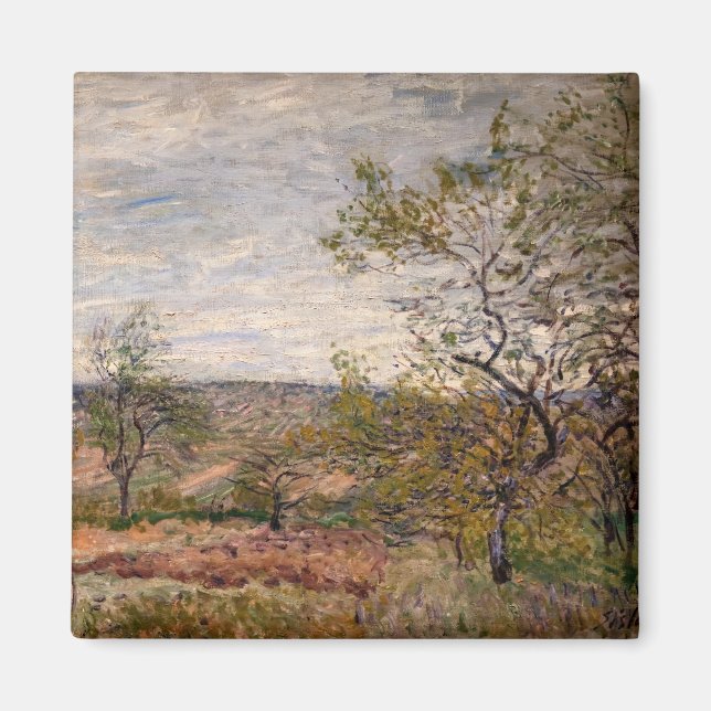 Aimant Alfred Sisley - Journée venteuse à Veneux (Devant)