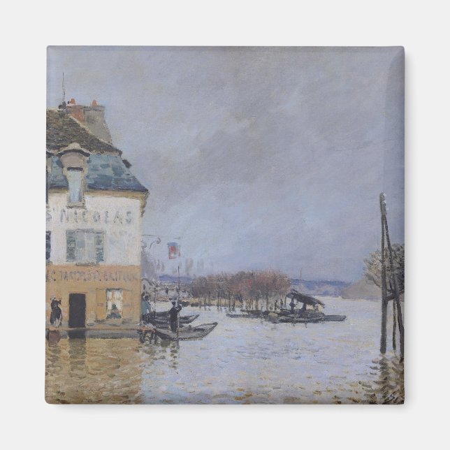Aimant Alfred Sisley | Les inondations à Port-Marly (Devant)