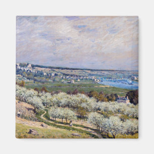 Aimant Alfred Sisley - Terrasse à Saint-Germain, Printemp