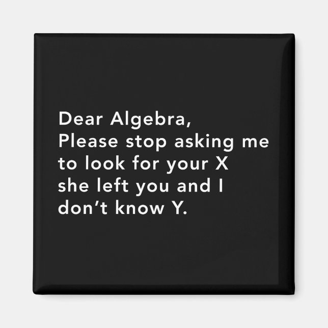 Aimant Algebra et son X (Devant)
