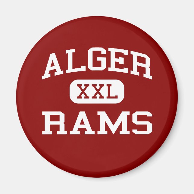 Aimant Alger - Rams - Alger Middle School - Alger Ohio (Devant)