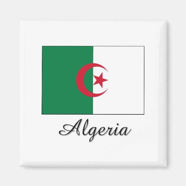 Aimant Algérie - Conception du drapeau (Devant)