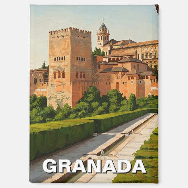 Aimant Alhambra Grenade Espagne Voyage (Recto)