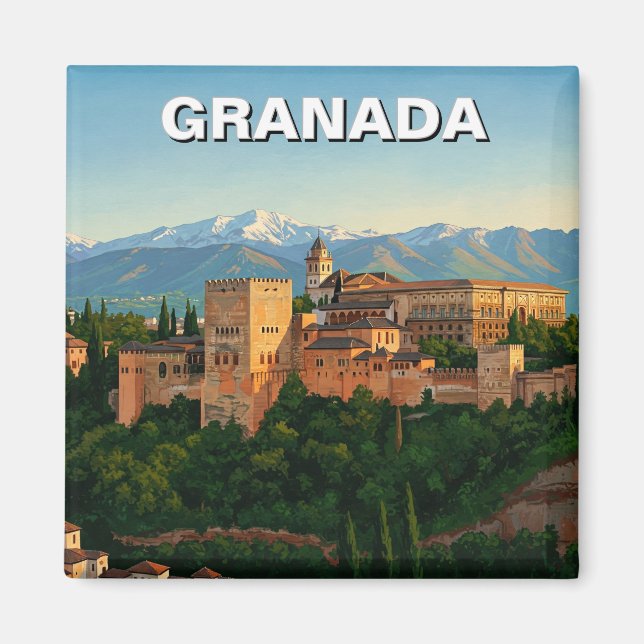 Aimant Alhambra Grenade Espagne Voyage (Devant)