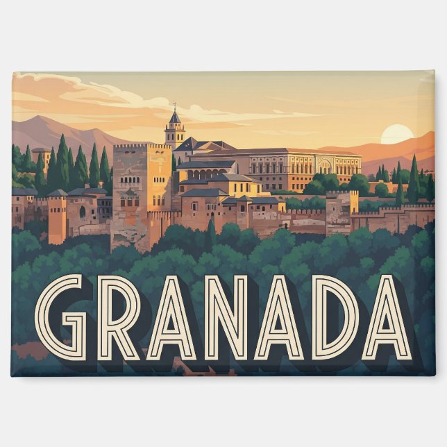 Aimant Alhambra Grenade Espagne Voyage (Recto)