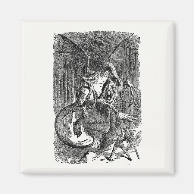 Aimant Alice à travers le miroir - Le Jabberwocky (Devant)