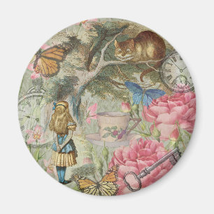 Aimant Alice Chat du Cheshire Jardin de l'Arbre au Pays d
