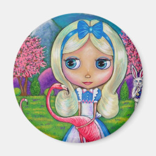 Aimant Alice dans l'aimant du pays des merveilles et du f