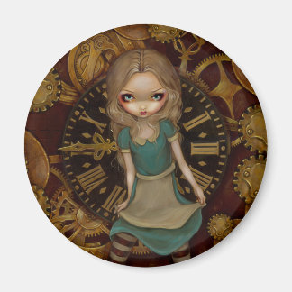 Aimant "Alice dans l'horlogerie"