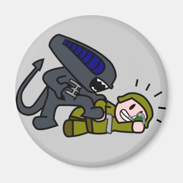 Aimant Alien contre soldat (Devant)