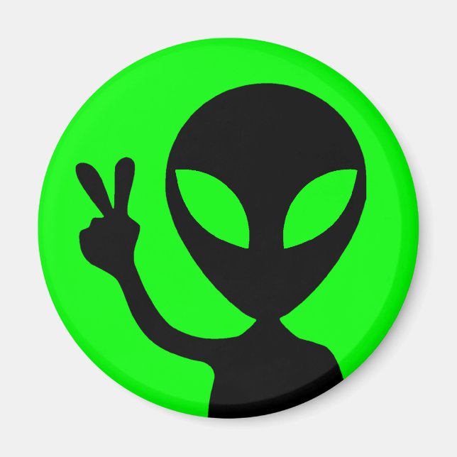 Aimant Alien du panneau de la paix (Devant)