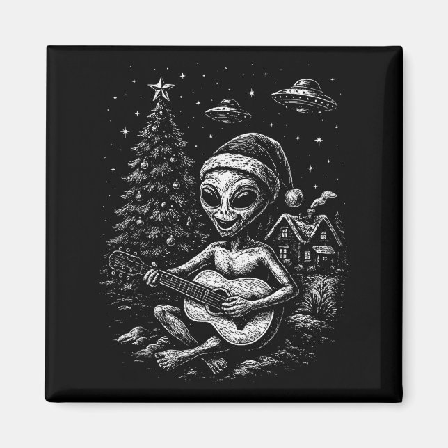 Aimant Alien Loves Christmas  (Devant)