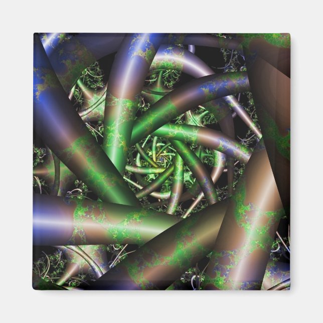 Aimant Alien | Multicolor Fractal Art (Devant)