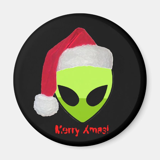 Aimant alien Noël ! (Devant)