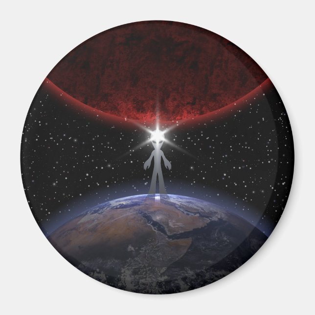 Aimant Alien Parmi Les Planètes (Devant)
