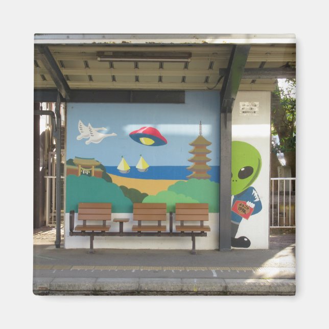Aimant Alien spatial de la station Hakui : Ishikawa, Japo (Devant)