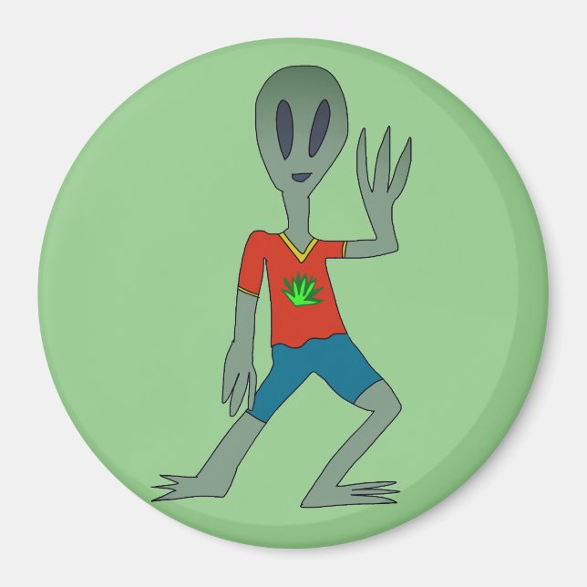 Aimant alien Standard, magnétique circulaire de 2¼ pouces (Devant)