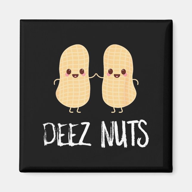 Aimant Aliment Cacahuète Drôle Kawaii Mignon Mème Deez No (Devant)