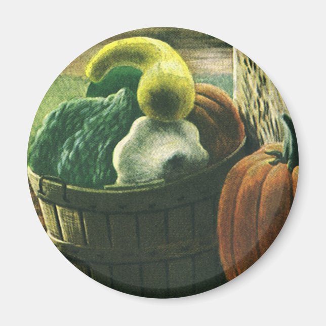 Aimant Aliments Anciens, Courges d'Hiver, Citrouille et P (Devant)